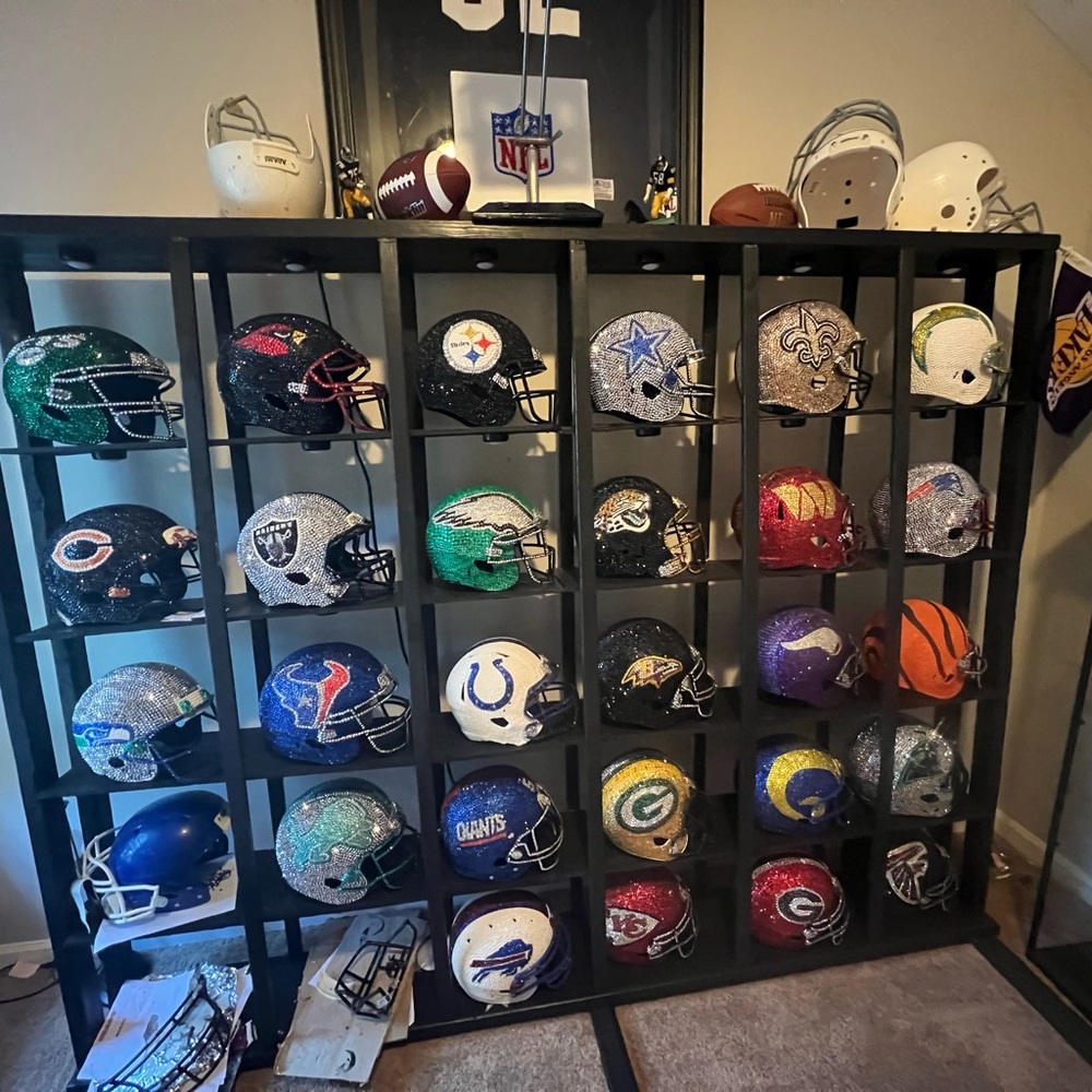 NFL and Collegiate Full Sized Helmets Handmade!